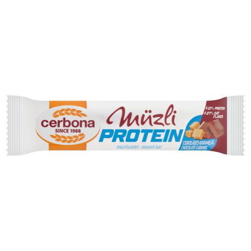 Cerbona Protein fehérjében gazdag csokoládés-karamellás müzliszelet 35 g
