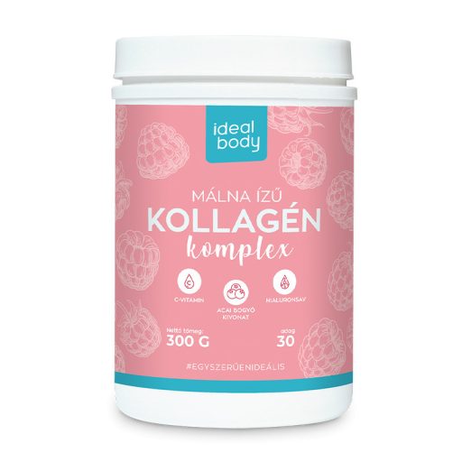 IdealBody kollagén komplex italpor 300g málnás ízű