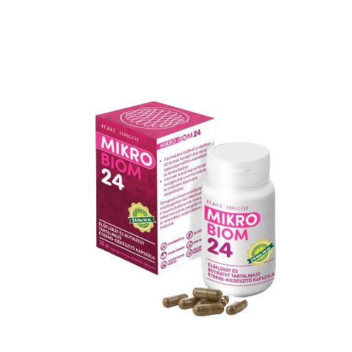 MikroBiom étrend-kiegészítő kapszula 30db 24 élőflórát és butirátot tartalmazó