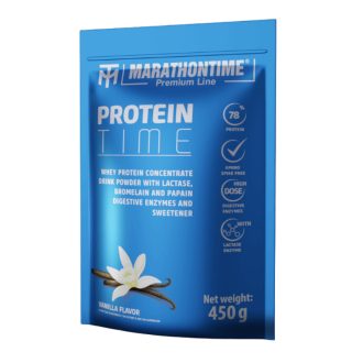 Marathontime fehérjepor 450g vanília Protein Time