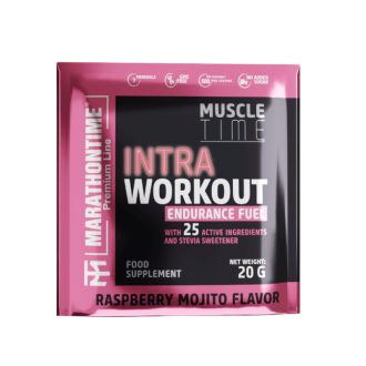   Marathontime Intraworkout energizáló italpor 20g málna-mojito koffeinmentes