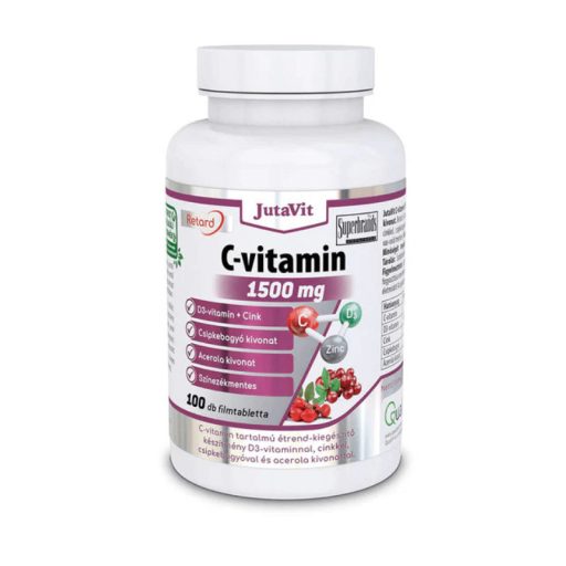 Jutavit filmtabletta 100db C-vitamin 1500mg retard + D3 + Cink + Csipkebogyó + Acerola