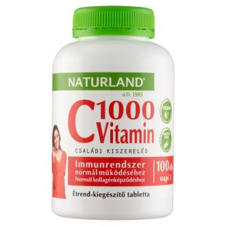   Naturland C vitamin 1000 mg étrend-kiegészítő tabletta 100 db 130 g