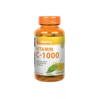   Vitaking C-vitamin 1000mg, Bioflavonoid, acerola, csipkebogyó tabletta – 90db