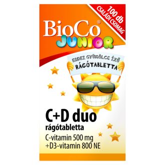 BioCo Junior C+D duo rágótabletta 100 x 1,4 g (140 g)