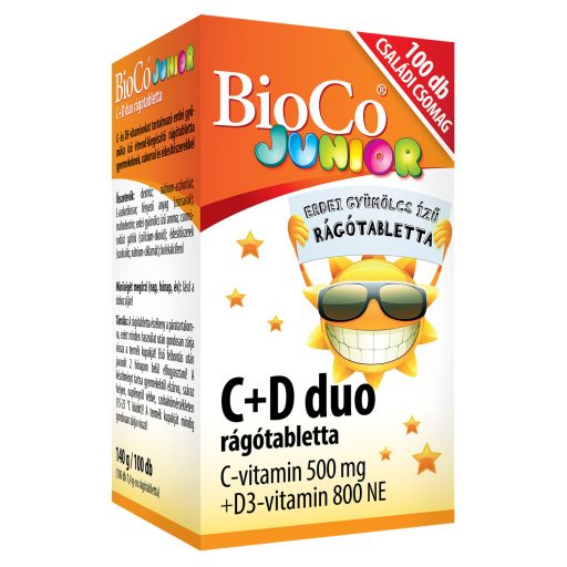 BioCo Junior C+D duo rágótabletta 100 x 1,4 g (140 g)