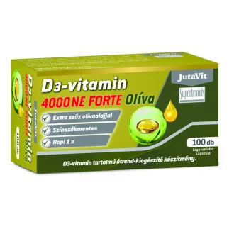 JutaVit tabletta 100db D3 vitamin 4000NE 100ug Forte