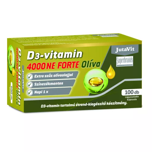 JutaVit tabletta 100db D3 vitamin 4000NE 100ug Forte