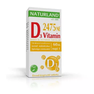 Naturland tabletta 60db D3-vitamin 2475NE
