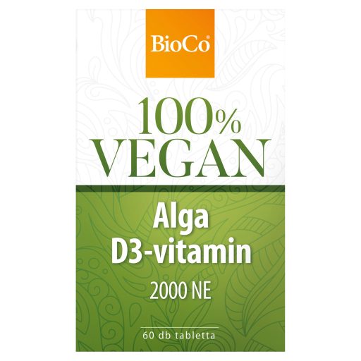 BioCo 100% Vegan Alga D3-vitamin 2000 NE tabletta 60 x 0,3 g (18 g)