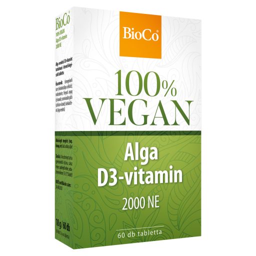 BioCo 100% Vegan Alga D3-vitamin 2000 NE tabletta 60 x 0,3 g (18 g)