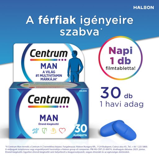 Centrum Man étrend-kiegészítő készítmény férfiaknak 30 db 39 g