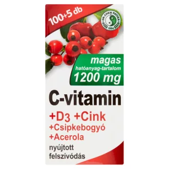   Dr. Chen Patika C-vitamin 1200 mg +D3 +Cink +Csipkebogyó +Acerola filmtabletta 105 db