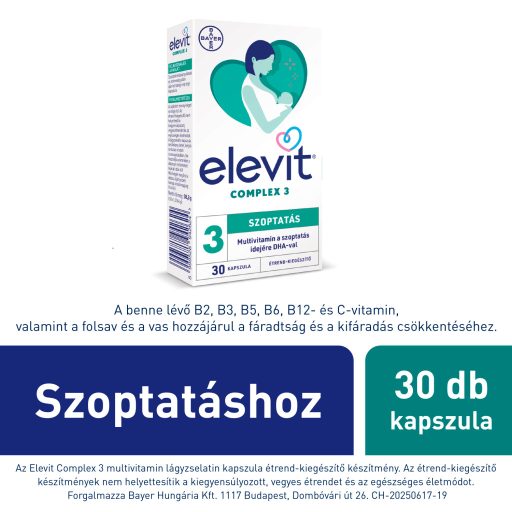 Elevit Complex 3 multivitamin étrend-kiegészítő kapszula 30 db 38,3 g
