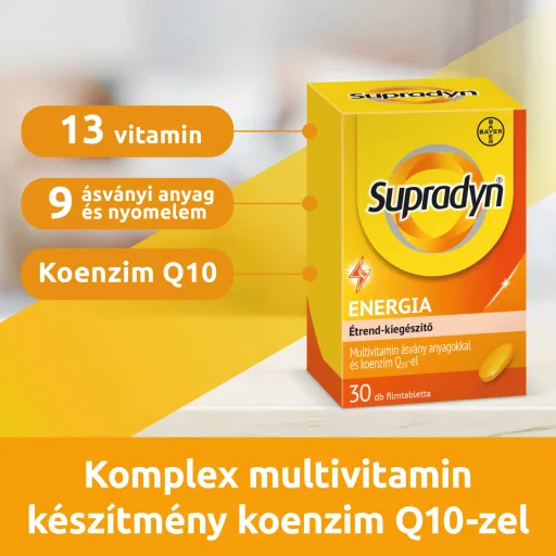 Supradyn Energia filmtabletta koenzim Q10-zel 30 x 1,325 g (39,75 g)