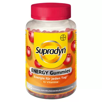   Supradyn Energy étrend-kiegészítő gumivitamin 10 vitaminnal, cseresznye ízben 60 x 1,8 g (108 g)