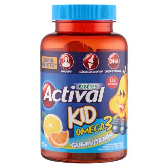   Béres Actival Kid Omega-3 Gumivitamin étrend-kiegészítő multivitamin gyermekek részére 50 x 3,11 g