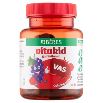   Béres VitaKid Vas cukormentes gumitabletta étrend-kiegészítő 30 x 3 g (90 g)