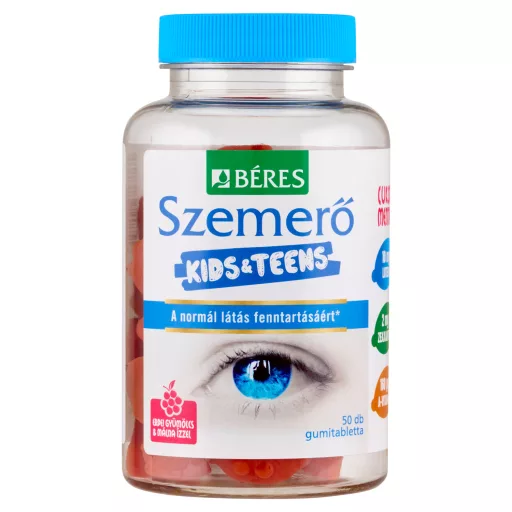 Béres Kids & Teens Szemerő étrend-kiegészítő gumitabletta édesítőszerekkel 50 db