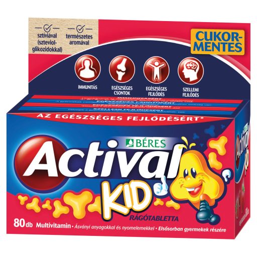 Béres Actival Kid rágótabletta 80db Multivitamin