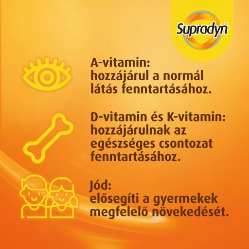 Supradyn Kids Complex multivitamin ásványi anyagokkal étrend-kiegészítő zselé 60 x 1,8 g (108 g)