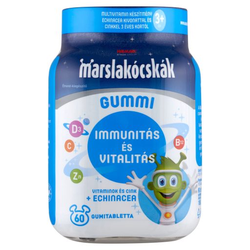 Marslakócskák Gummi multivitamin készítmény echinacea kivonattal és cinkkel 3+ év 60 db