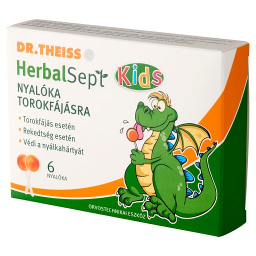 Dr. Theiss HerbalSept Kids nyalóka torokfájásra 6 db 