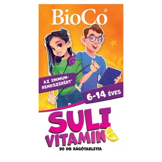   BioCo Suli vitamin citrom ízű étrend-kiegészítő rágótabletta 6-14 éveseknek 90 x 1,4 g (126 g)