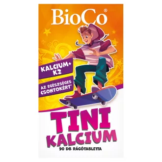   BioCo Tini Kalcium cseresznye ízű étrend-kiegészítő rágótabletta 90 x 1,6 g (144 g)