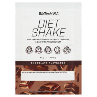   BioTechUSA Diet Shake csokoládé ízű tejsavófehérje italpor édesítőszerrel 30 g