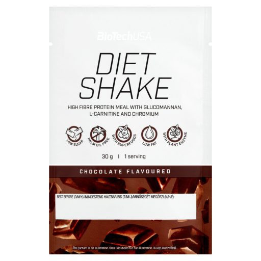 BioTechUSA Diet Shake csokoládé ízű tejsavófehérje italpor 30 g