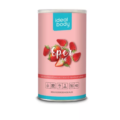 IdealBody eper ízű étkezéshelyettesítő fehérjeturmix 525 g