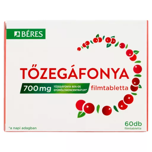 Béres tőzegáfonya filmtabletta 60 db 46,5 g