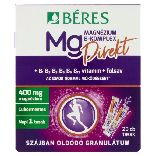 Béres Magnézium B-Komplex Direkt szájban oldódó étrend-kiegészítő granulátum 20 db 50 g