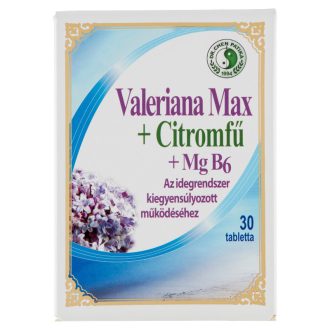   Dr. Chen Patika Valeriana Max + Citromfű + Magnézium + B6-vitamin étrend-kiegészítő 30 db 40,2 g
