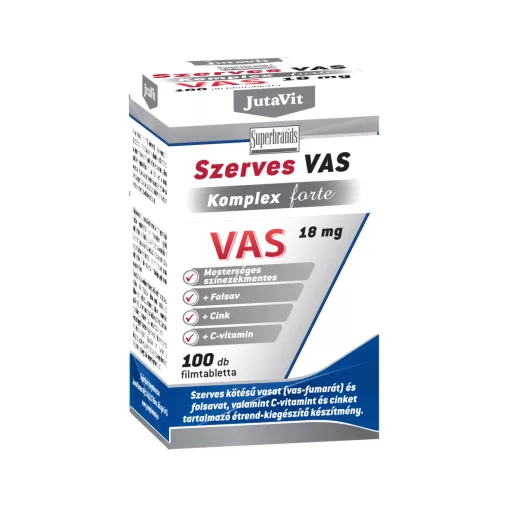JutaVit filmtabletta 100db Szerves Vas komplex Forte 18mg
