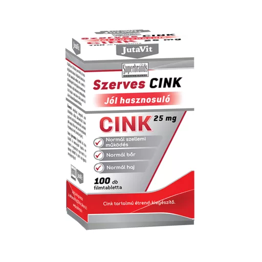 JutaVit filmtabletta 100db Szerves Cink 25mg