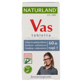 Naturland vas étrend-kiegészítő tabletta 60 db 51,36 g