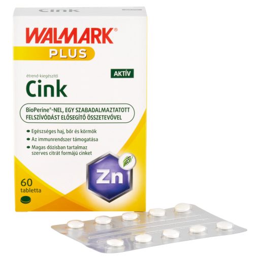 Walmark Plus Cink Aktív étrend-kiegészítő tabletta 60 db