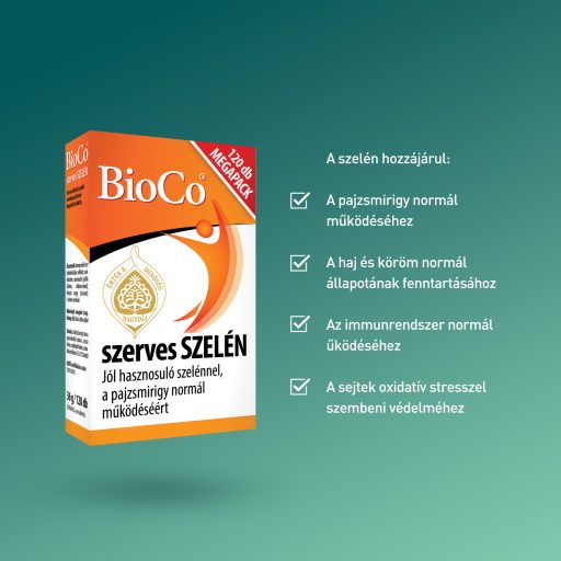 BioCo szerves Szelén Megapack tabletta 120 x 0,3 g (36 g)