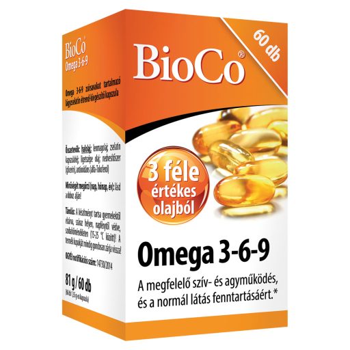 BioCo Omega 3-6-9 lágyzselatin kapszula 60 x 1,35 g (81 g)