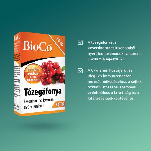 BioCo Tőzegáfonya Extra tabletta 60 x 0,6 g (36 g)