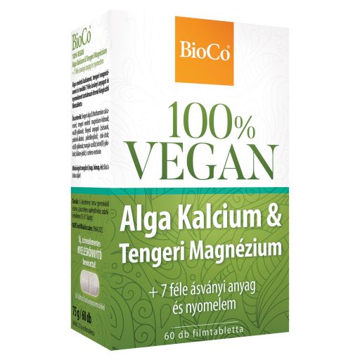 BioCo 100% Vegan Alga Kalcium & Tengeri Magnézium filmtabletta 60 x 1,25 g (75 g)
