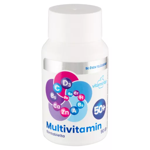 Vitamintár filmtabletta 90db multivitamin 50 éven felülieknek