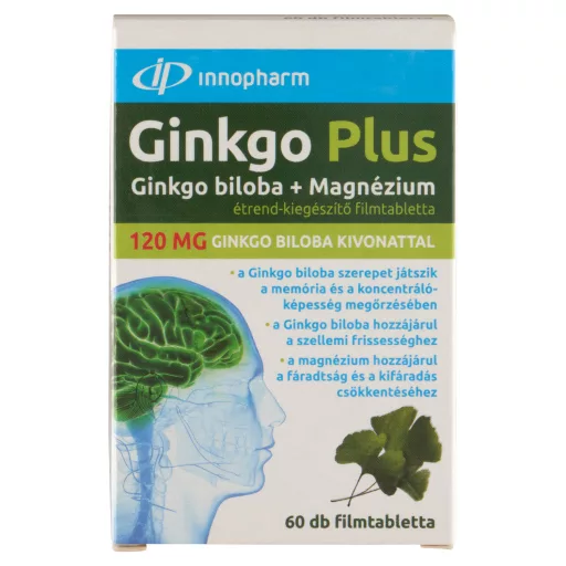 Innopharm filmtabletta 60db Ginkgo 120mg+Magnézium