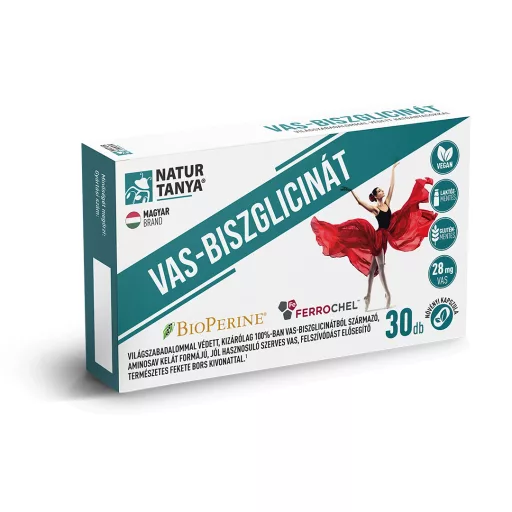 Natur Tanya kapszula 30db vas-biszglicinát 28mg vegán