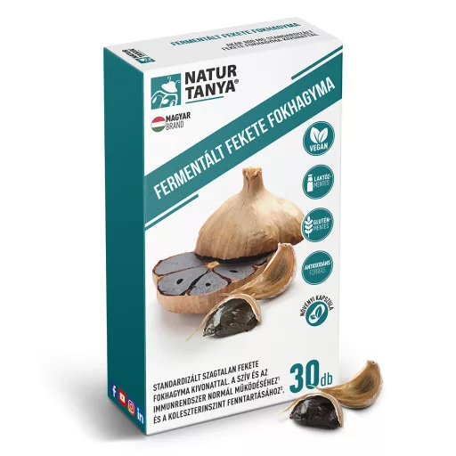 Natur Tanya fermentált fekete fokhagyma kapszula 30 db vegán