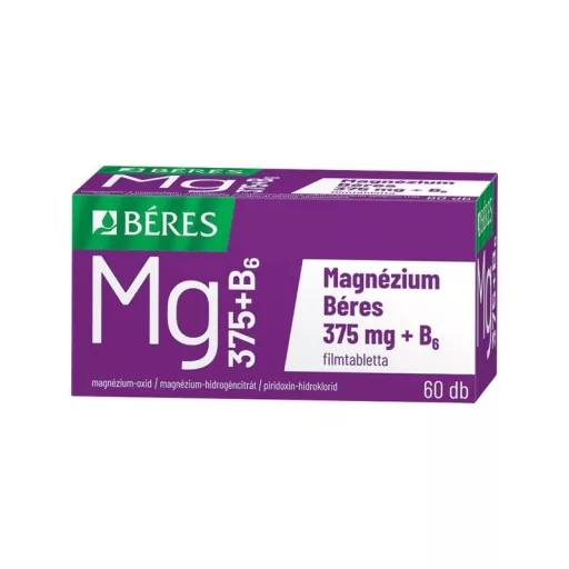 Béres Magnézium 375 mg + B₆ filmtabletta 60 db