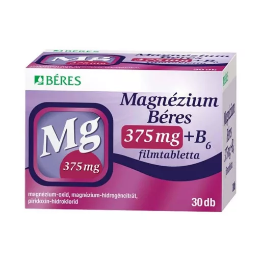Béres Magnézium 375 mg + B₆ filmtabletta 30 db