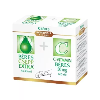   Béres Csepp Extra belsőleges oldatos cseppek + Béres C-vitamin 50 mg tabletta kombinált csomag